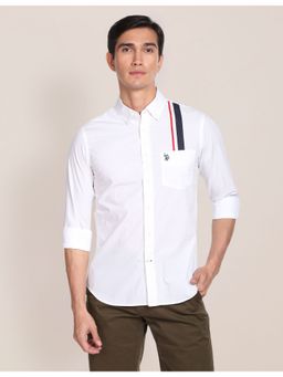 U.S. POLO ASSN. - Men Engineered Stripe Cotton Casual Shirt
