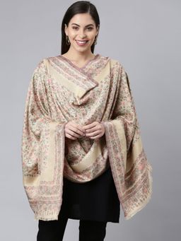 Pashmoda - Women Beige Kaani Woollen Shawl
