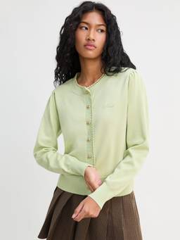 Pomelo - Scallop Trim Cardigan - Green