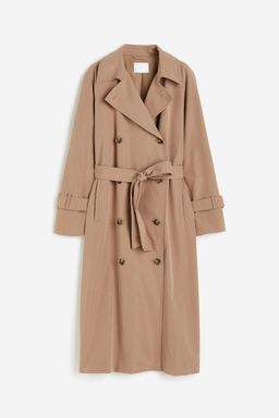 H&M - Women Beige Double-Breasted Trenchcoat