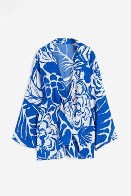 H&M - Women Blue Tie-Detail Beach Dress