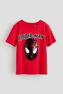 H&M - Boys Red Reversible Sequin T-Shirt