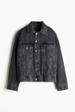 H&M - Women Black Oversized Denim Jacket