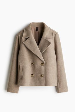 H&M - Women Beige Short Pea Coat