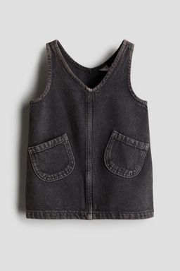 H&M - Girls Grey Denim Pinafore Dress