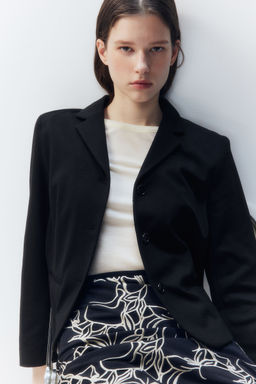 H&M - Women Black Jersey Blazer