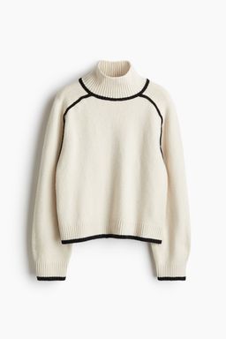 H&M - Women Beige Turtleneck Jumper