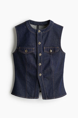 H&M - Women Blue Denim Suit Waistcoat