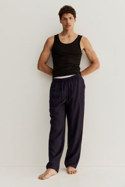 H&M - Men Black Slim Fit Lyocell Vest Top With Lycraa