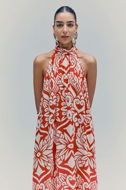 H&M - Women Red Voluminous Maxi Dress