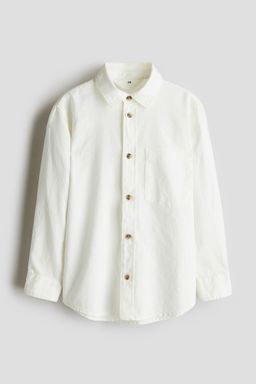 H&M - Boys White Linen-Blend Shirt