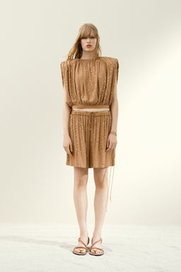 H&M - Women Beige Rhinestone-Embellished Top