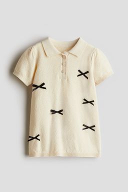 H&M - Girls Beige Textured-Knit Dress