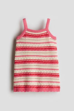 H&M - Girls Pink Crochet-Look Dress