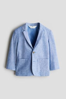 H&M - Boys Blue Linen-Blend Jacket