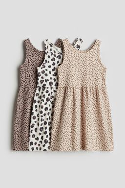H&M - Girls 3-Pack Printed Cotton Dresses