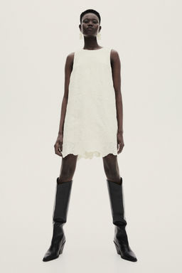 H&M - Women White Embroidered Shift Dress