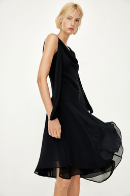H&M - Women Black Cowl-Neck Dress