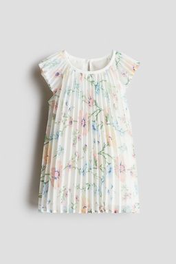 H&M - Girls White A-Line Chiffon Dress
