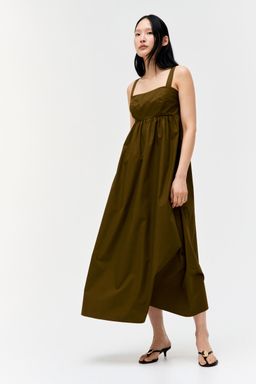 H&M - Women Green Cotton Maxi Dress