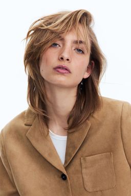 H&M - Women Beige Single-Breasted Blazer
