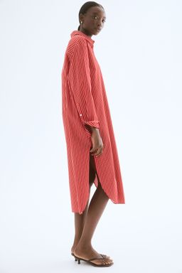 H&M - Women Red Poplin Shirt Dress