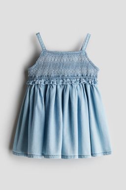 H&M - Girls Blue Smocked Denim Dress