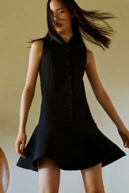 H&M - Women Black Circle-Skirt Shift Dress