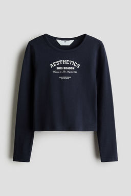 H&M - Girls Blue Long-Sleeved Top