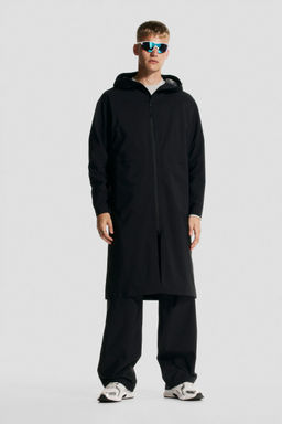 H&M - Men Black Loose Fit Rain Parka With Stormmove