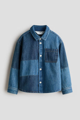 H&M - Boys Blue Block-Coloured Denim Shirt