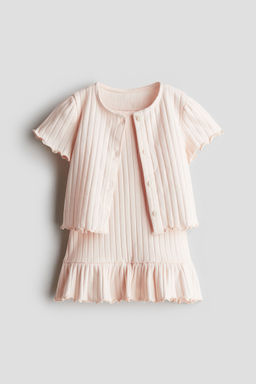 H&M - Girls 2-Piece Dress And Cardigan Set