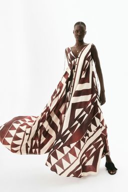 H&M - Women Red Voluminous Maxi Dress