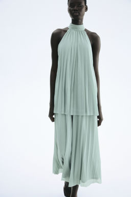 H&M - Women Turquoise Pleated Dress