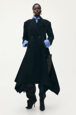 H&M - Women Black Wool-Blend Coat