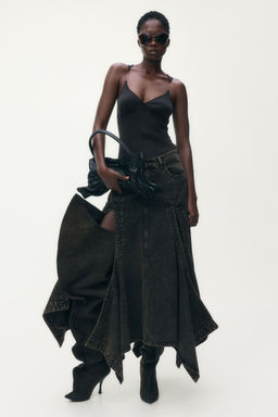 H&M - Women Black Ribbed Vest Top