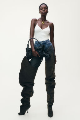 H&M - Women White Ribbed Vest Top