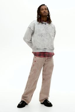 H&M - Men Grey Oversized Fit Washed Sweatshirt