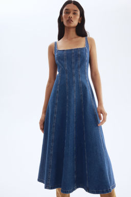 H&M - Women Blue A-Line Denim Dress