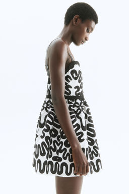 H&M - Women White Embroidered Strappy Dress