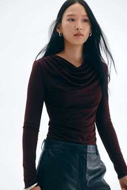 H&M - Women Red Cowl-Neck Top