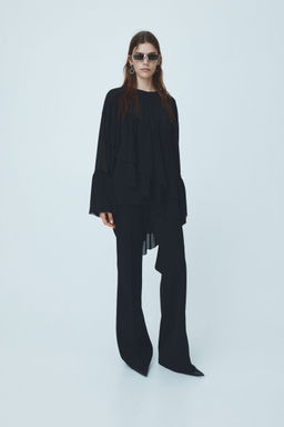 H&M - Women Black Chiffon Blouse