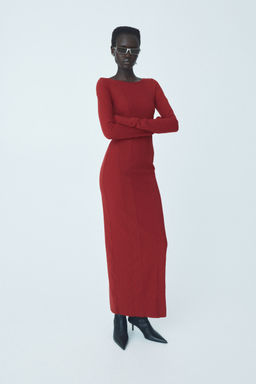 H&M - Women Red Long Fitted Dress