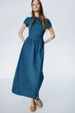 H&M - Women Blue Denim Maxi Dress