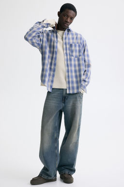 H&M - Men Blue Relaxed Fit Shirt