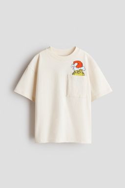 H&M - Boys Beige Pocket-Detail Cotton T-Shirt