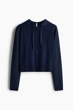 H&M - Women Blue Hooded Cardigan
