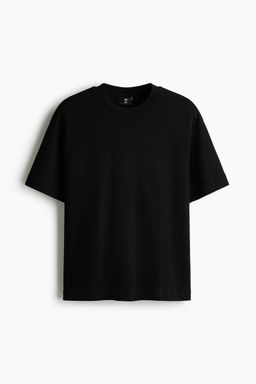 H&M - Men Black Loose Fit Interlock T-Shirt