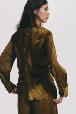 H&M - Women Green Draped Shirt