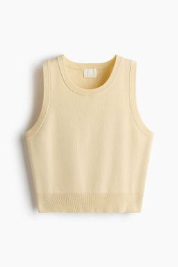 H&M - Women Yellow Fine-Knit Sweater Vest